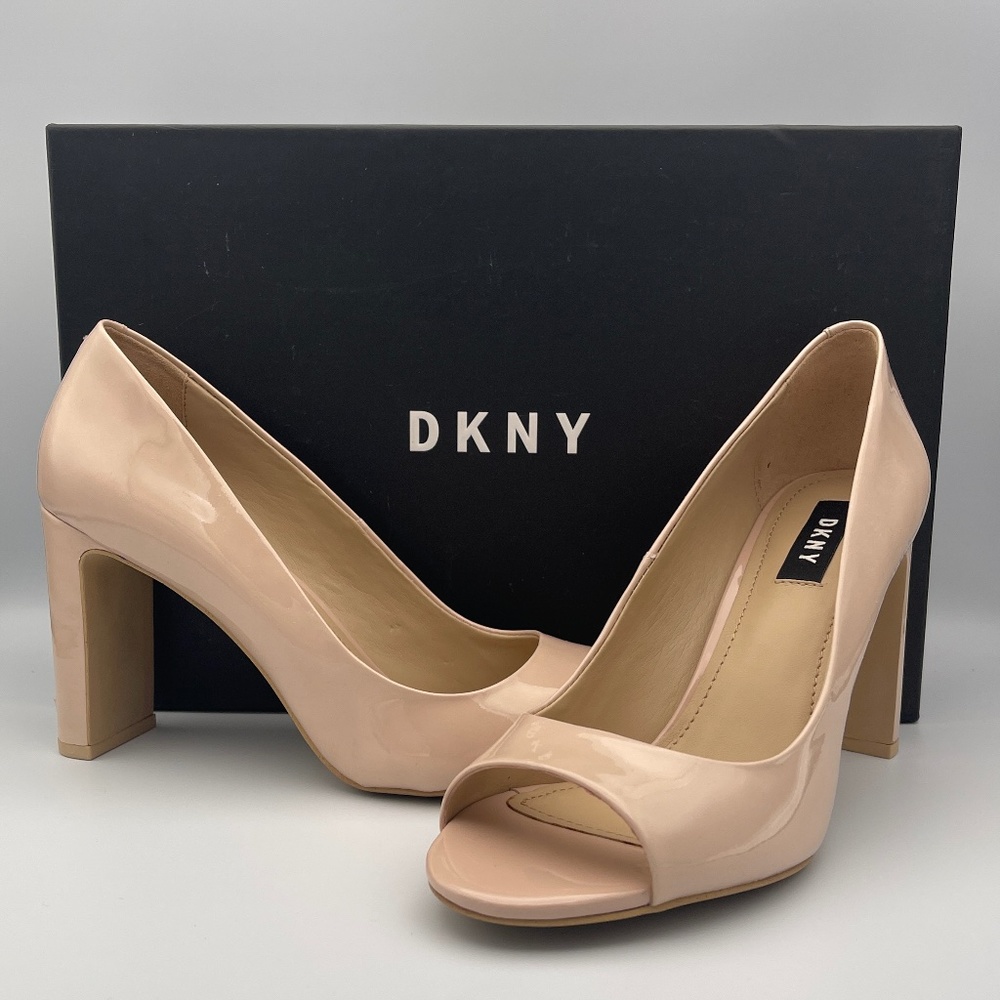 DKNY Women's Shoe Jade Peep-toe Pumps Nuke Pink Size 6.5 M US